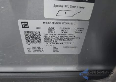 2024 Cadillac Xt5 Fwd Premium Luxury from USA, damaged, VIN 1GYKNCR4XRZ707210